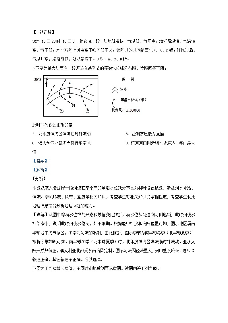 宁夏银川市宁夏大学附中2020届高三上学期第五次月考地理试题03