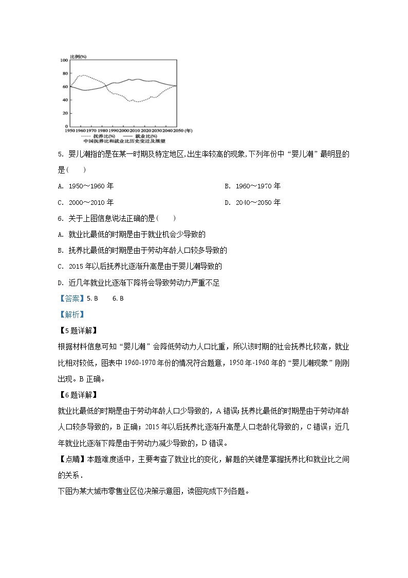 天津市第一中学2020届高三上学期第三次月考地理试题03