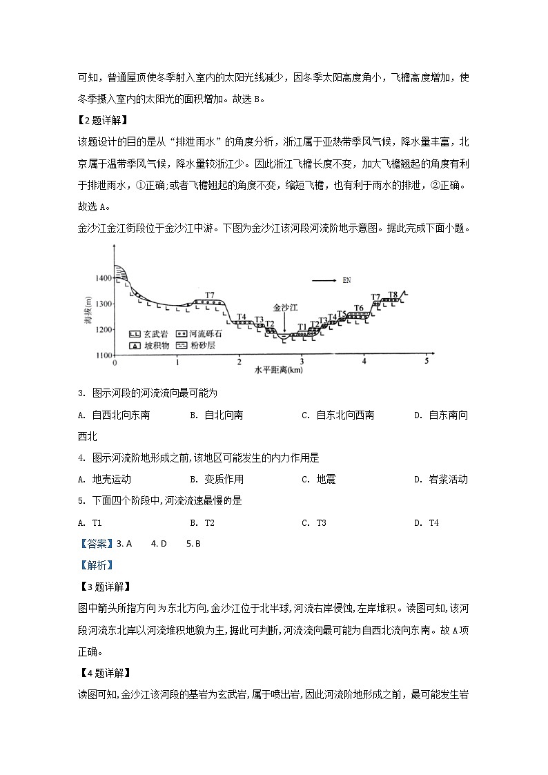 山东省泰安市2020届高三模拟考试地理试题02