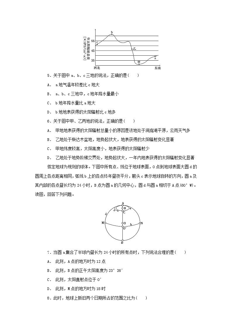 【地理】湖北省仙桃一中2019届高三第二次阶段考试(解析版)02