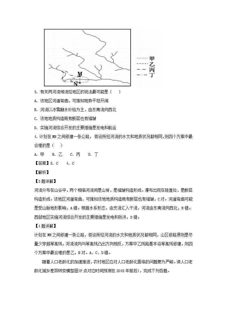 【地理】陕西省西安市长安区第五中学2019届高三上学期期中考试(解析版)02