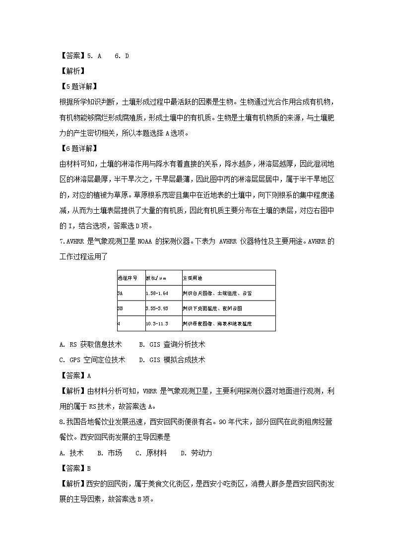 【地理】浙江省慈溪市三山高级中学2018-2019学年高二上学期期初考试试题(解析版)03