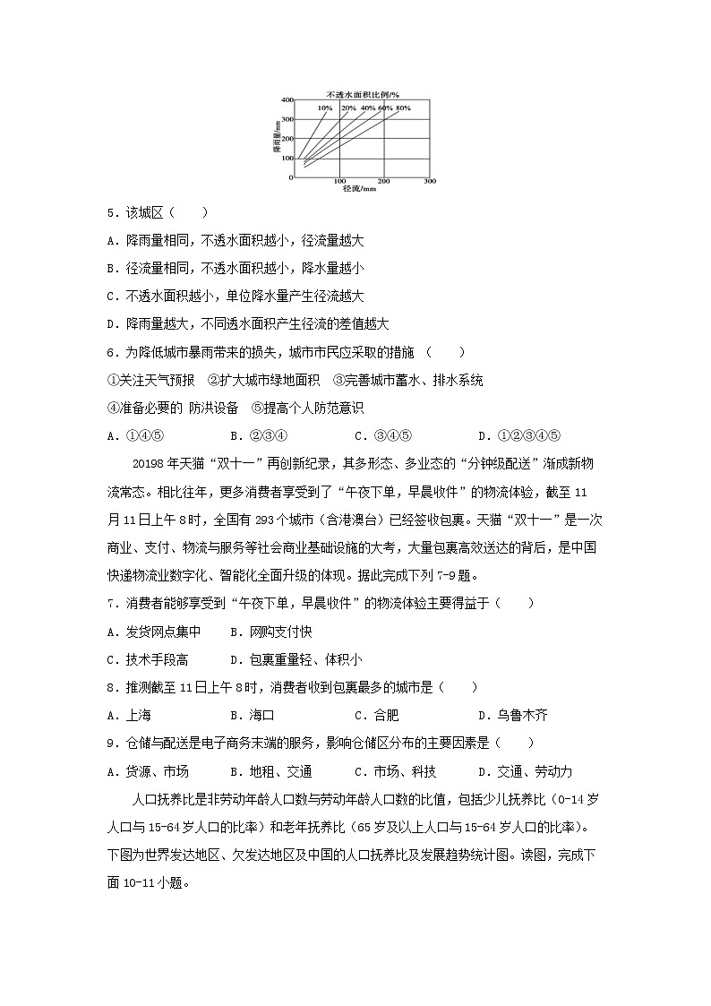 【地理】四川省宜宾市叙州区第一中学2020届高三上学期期末考试第2页