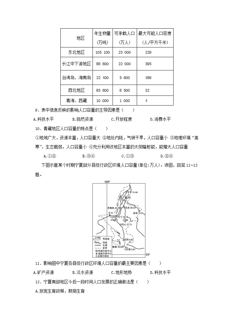 【地理】河南省周口中英文学校2018-2019学年高一下学期第一次月考 试卷03