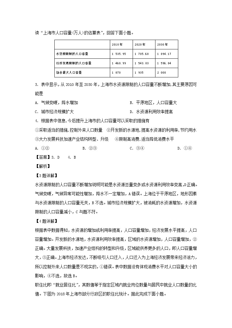 【地理】广东省阳春市第一中学2018-2019学年高一5月阶段性总结考试（解析版）02