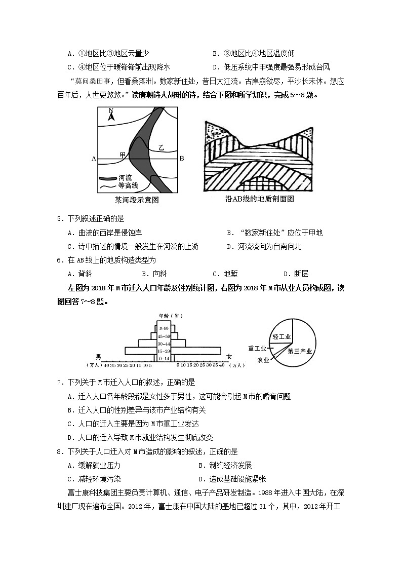 2019-2020学年海南省文昌中学高二上学期第二次月考地理试题 Word版02