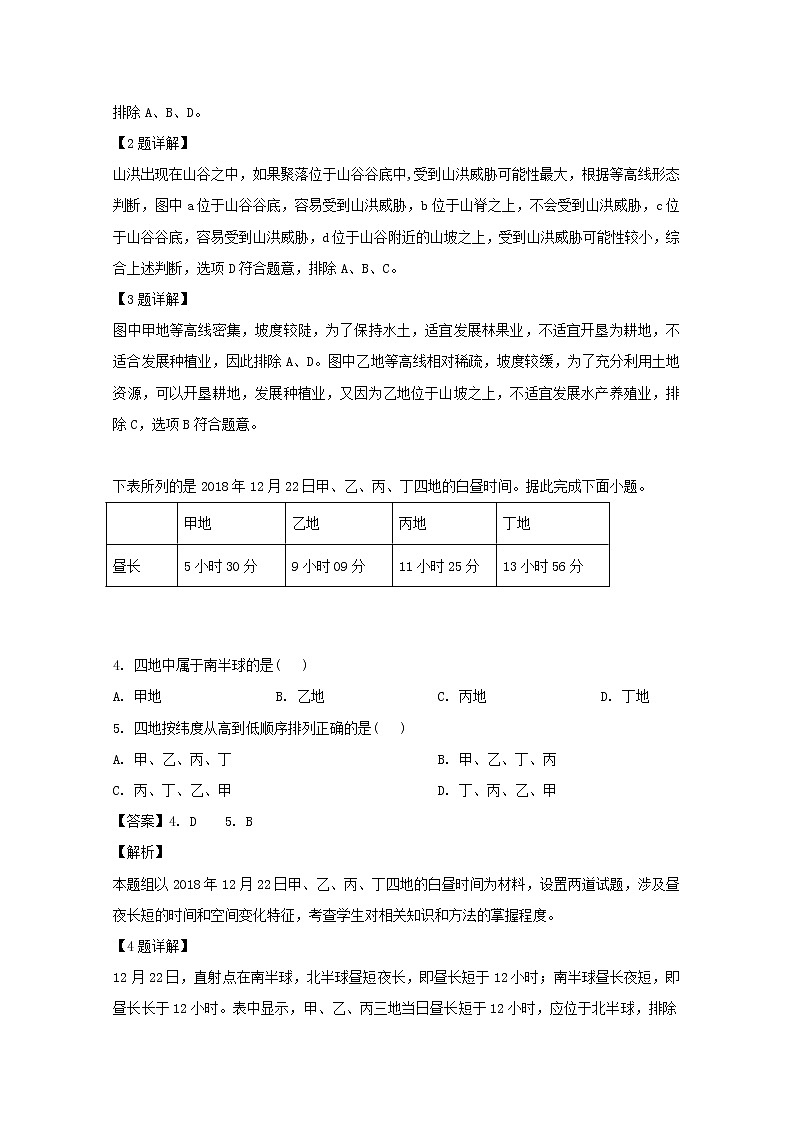 广东省湛江市2020届高三9月调研考试文科综合地理试题02