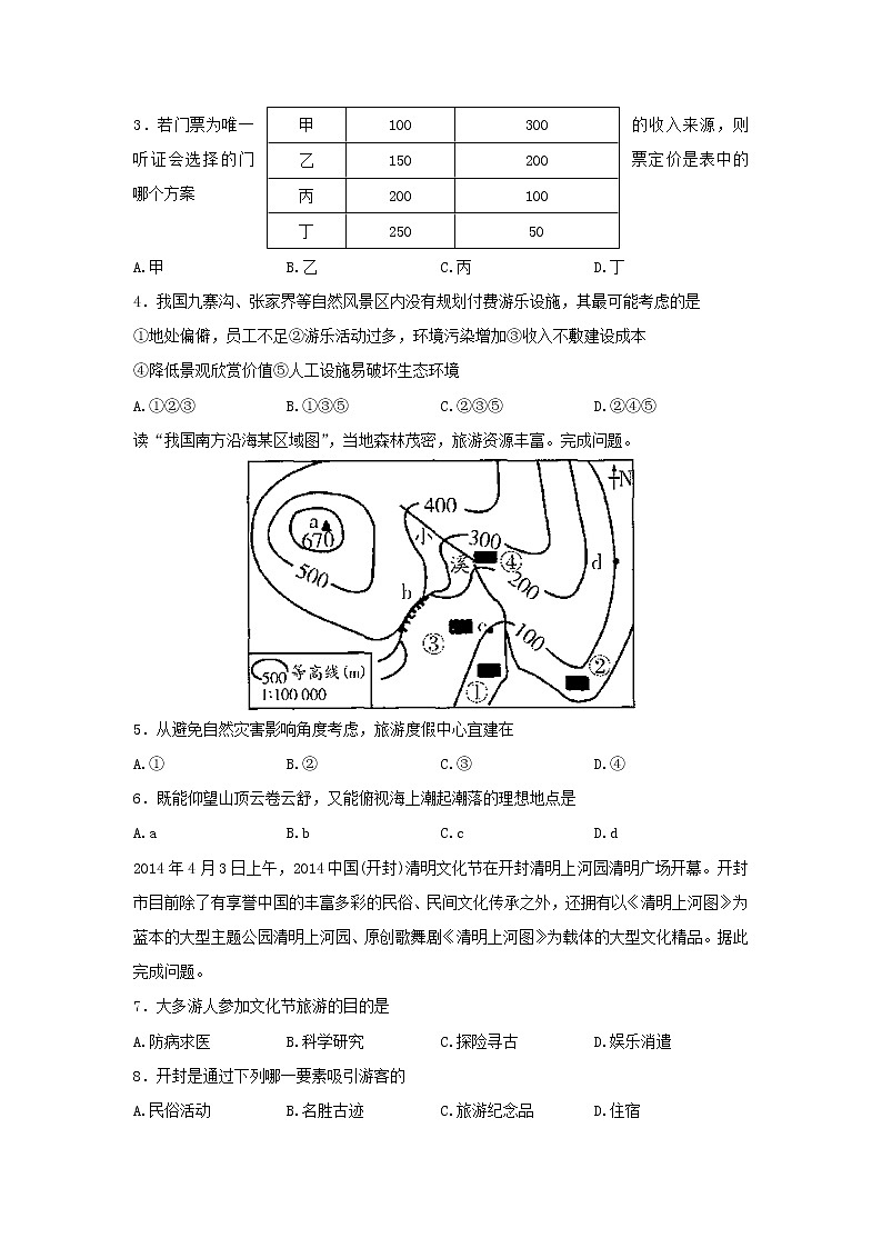 【地理】河南省周口市中英文學(xué)校2019-2020學(xué)年高二下學(xué)期第一次月考試題第2頁(yè)