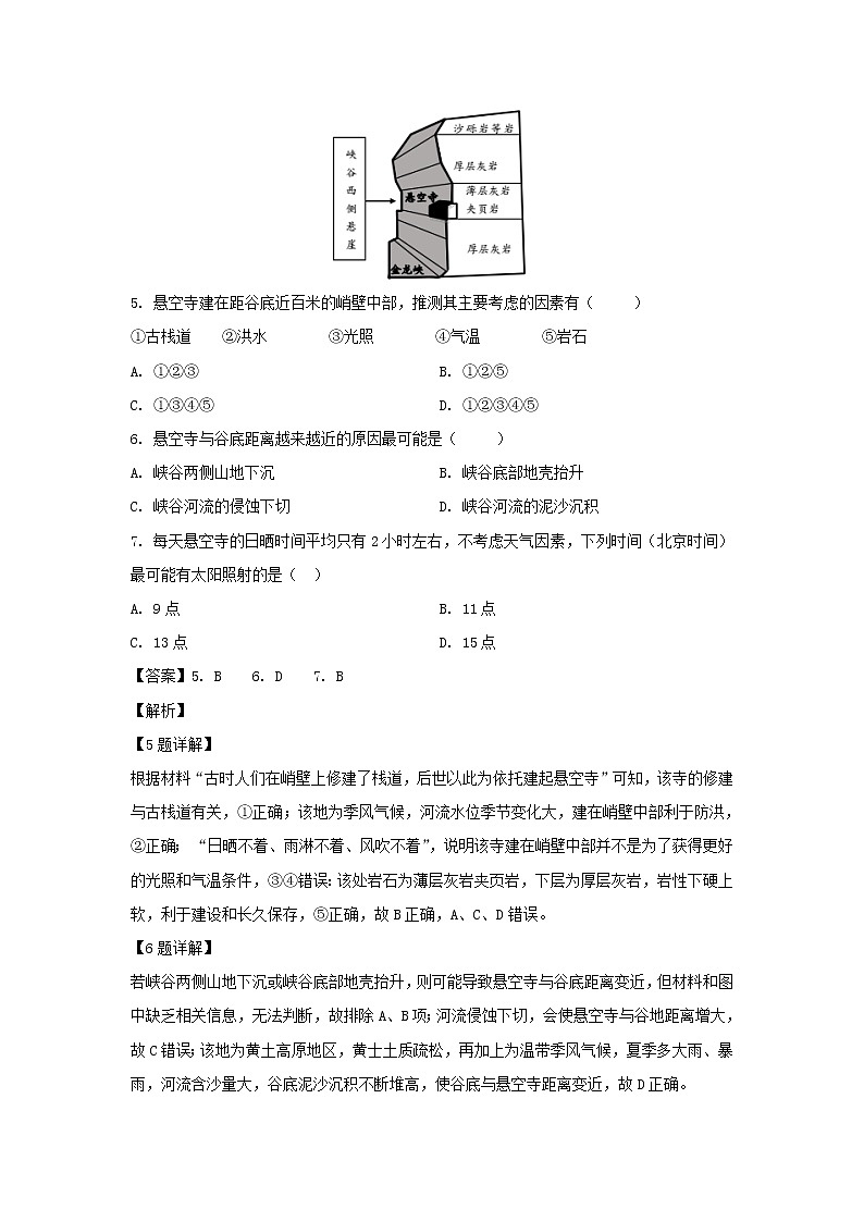 【地理】辽宁省实验中学东戴河分校2019-2020学年高二12月月考试题(解析版)03
