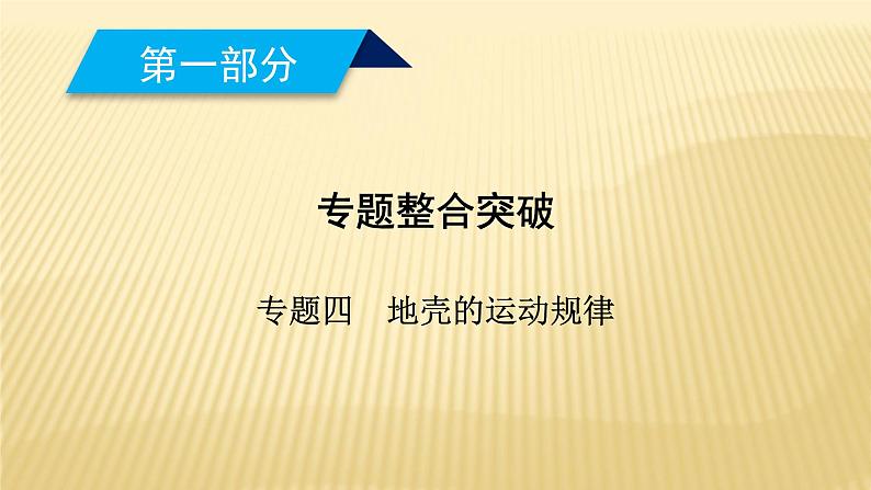 2019届 二轮复习:专题四 地壳的运动规律 课件(54张)(全国通用)01