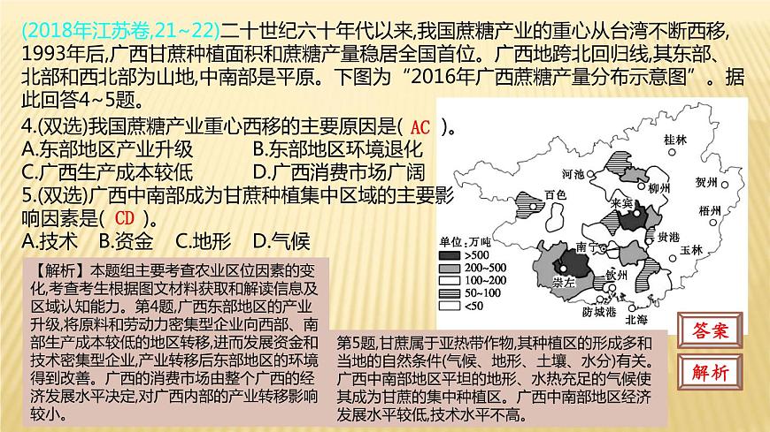 2019屆二輪復(fù)習(xí)：第十單元 農(nóng)業(yè)地域的形成與發(fā)展 課件（36張）（全國(guó)通用）第5頁