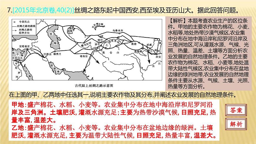 2019屆二輪復(fù)習(xí)：第十單元 農(nóng)業(yè)地域的形成與發(fā)展 課件（36張）（全國(guó)通用）第7頁