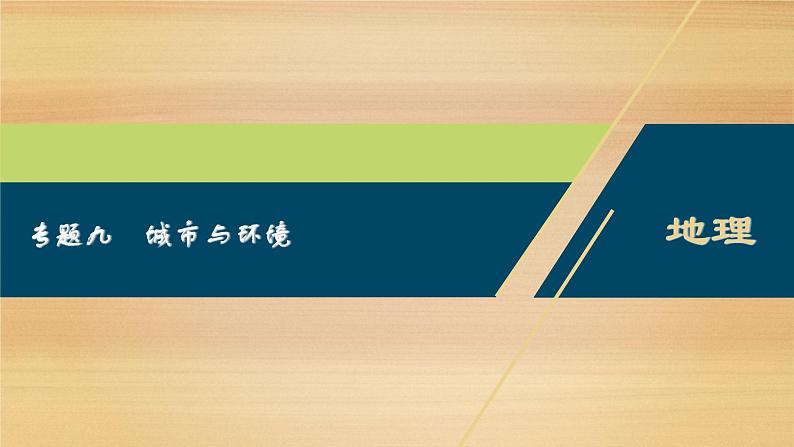 2020届 浙江高考地理二轮 :专题九 城市与环境 课件(59张)01