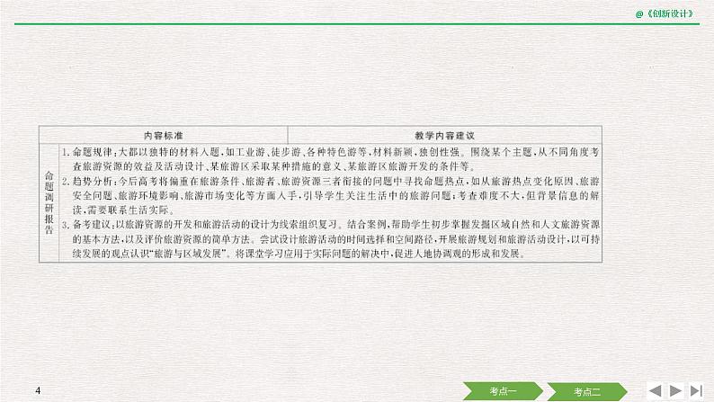 2020届《创新设计》高考地理二轮复习课件:专题十五 旅游地理(38张)04