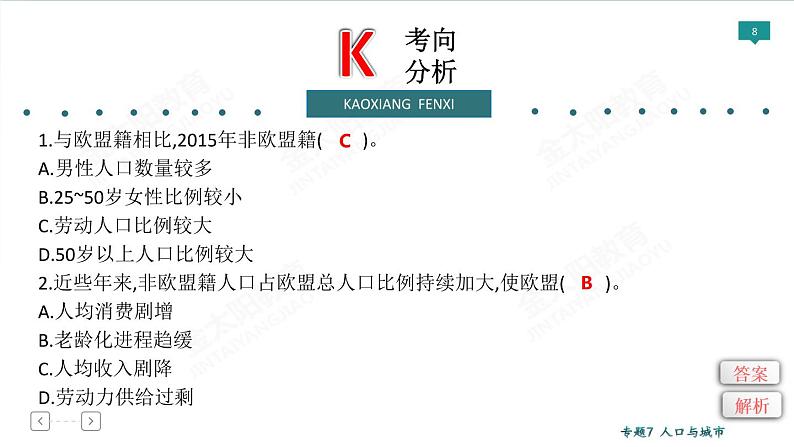 2020高考地理二轮专题课件:专题7 人口与城市(77张)08