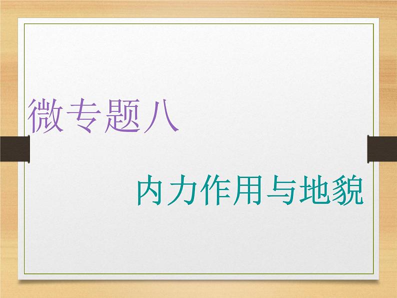 2020高考地理微专题突破课件:微专题八 内力作用与地貌 (通用)课件(54张)01