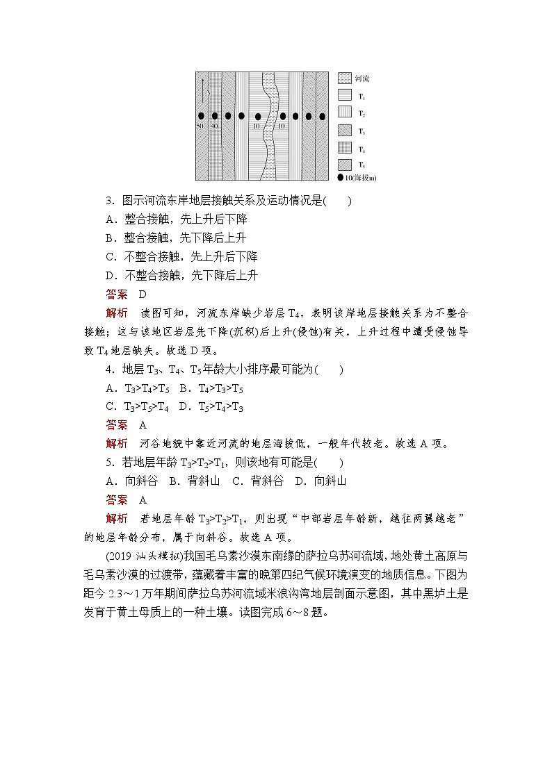 2020屆《提分教程》高考地理二輪復(fù)習(xí)：專題四　地殼運動規(guī)律專題檢測第2頁