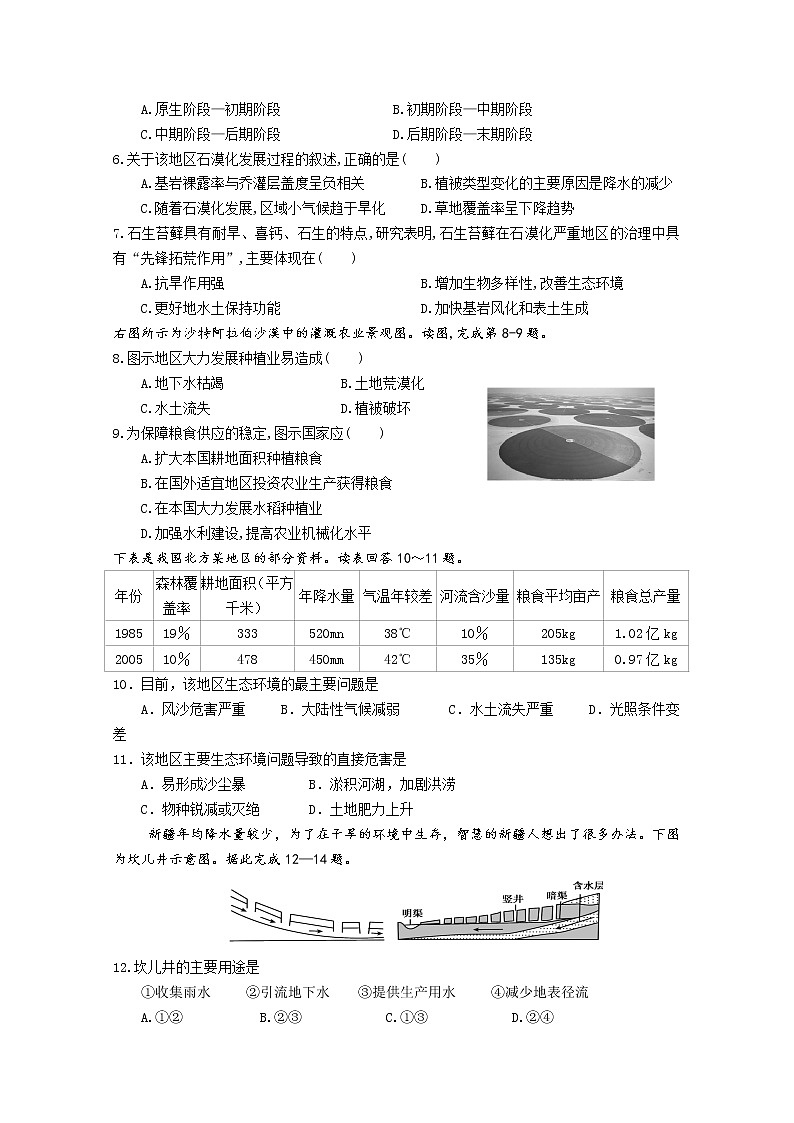 2018-2019学年福建省漳平市第一中学高二上学期第一次月考试题 地理 Word版02
