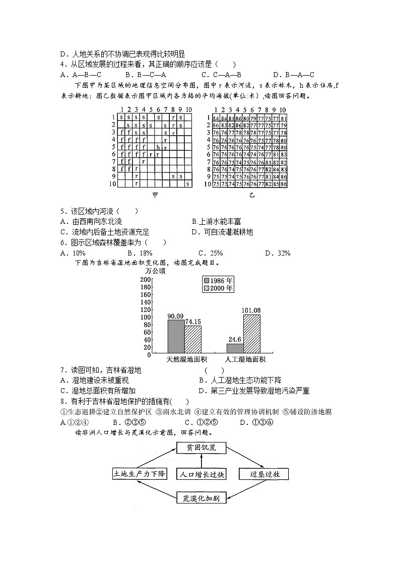 2018-2019学年甘肃省天水市一中高二上学期第二学段考试地理(理)试题 Word版02