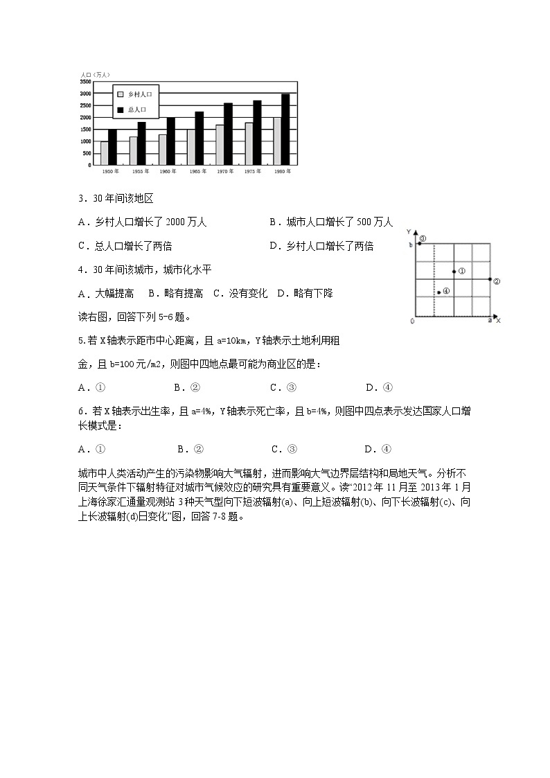 四川省宜宾市叙州区第二中学校2019-2020学年高一下学期期中考试地理试题02