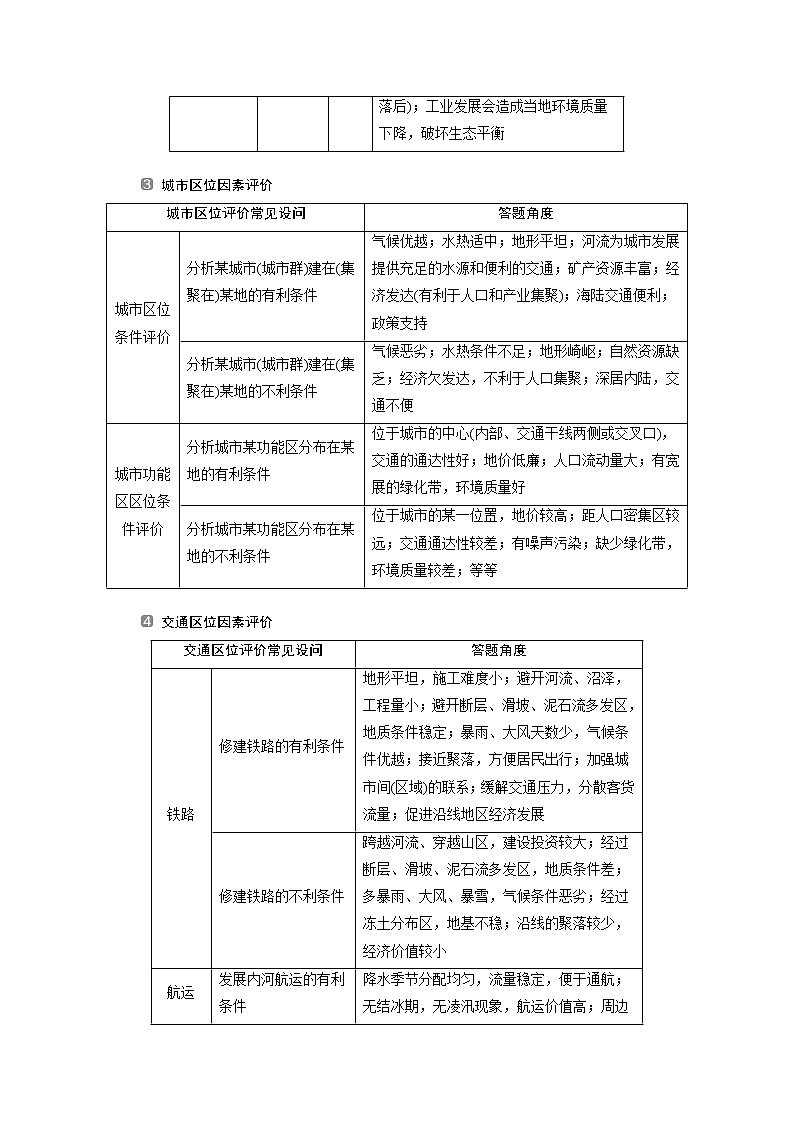 2020新课标高考地理二轮讲义:答题模板分析评价类03