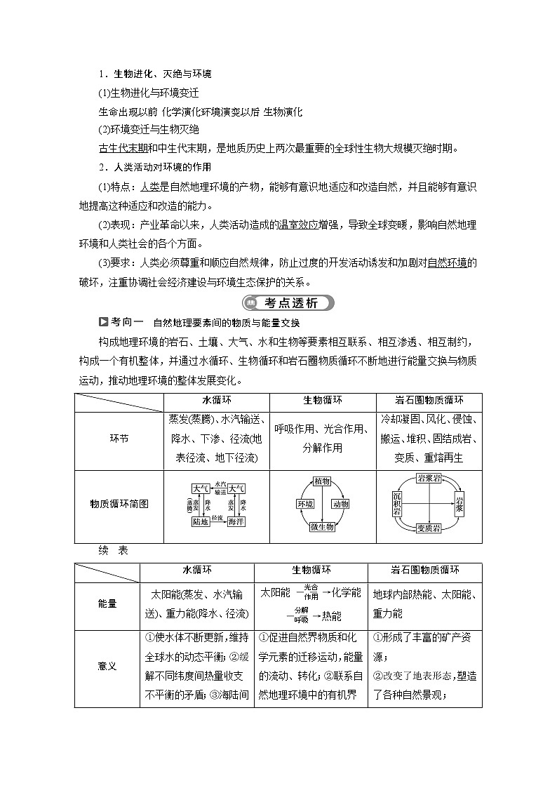 2020浙江高考地理二轮讲义:专题六 自然地理环境的整体性与差异性02