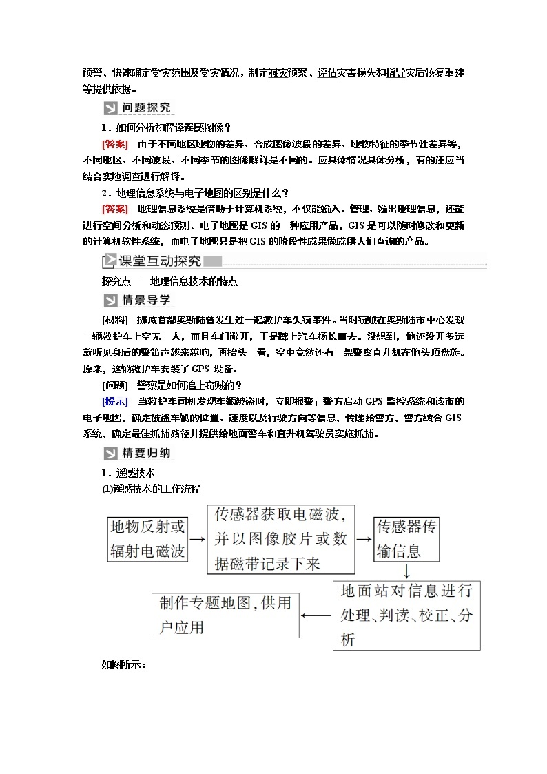 2019-2020学年新教材课标版高中地理必修第一册教师用书：6-4第四节地理信息技术在防灾减灾中的应用02