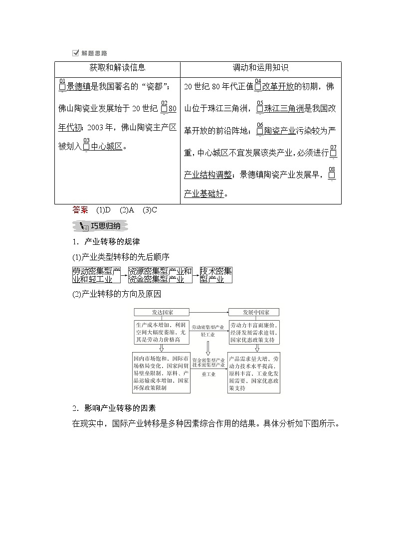 2021届高考地理一轮创新教学案:第二十一讲第69课时产业转移03