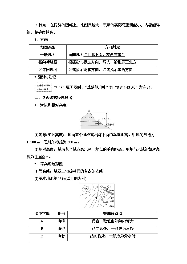 2021高考地理一轮湘教版教师用书：第1部分第1章第2讲　地图02