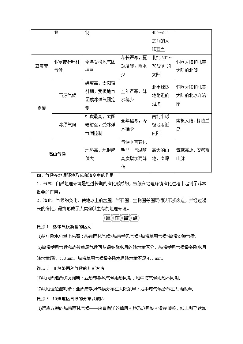 2021版高考地理(中图版)一轮复习教师用书:第11讲 气候及其在地理环境中的作用03