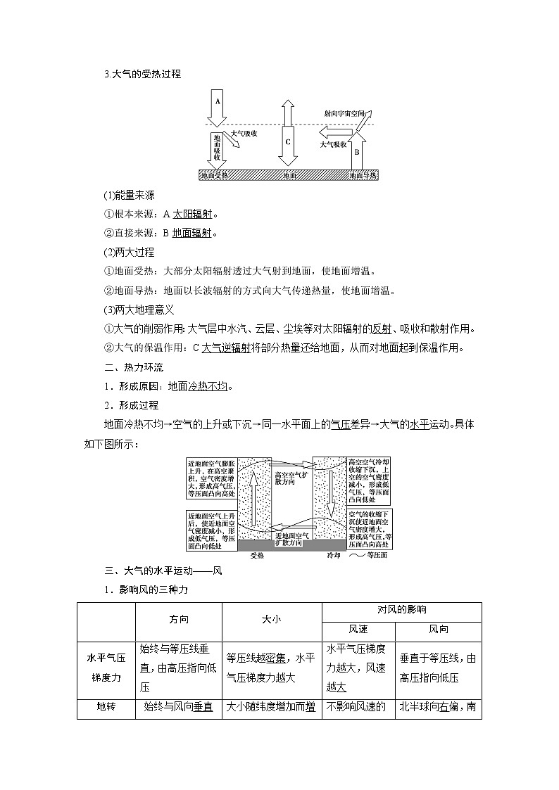 2021版高考地理(鲁教版)一轮复习教师用书:第7讲 大气的热状况与大气运动02