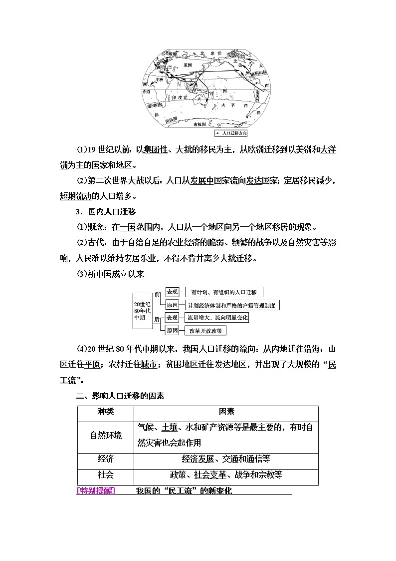 2021版新高考地理(人教版)一轮复习教师用书:第2部分第6章第2讲 人口的空间变化第2页