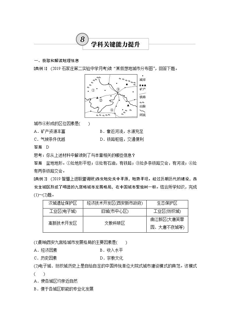 2020版地理新导学大一轮湘教版讲义:必修Ⅱ第二章城市与环境学科关键能力提升801