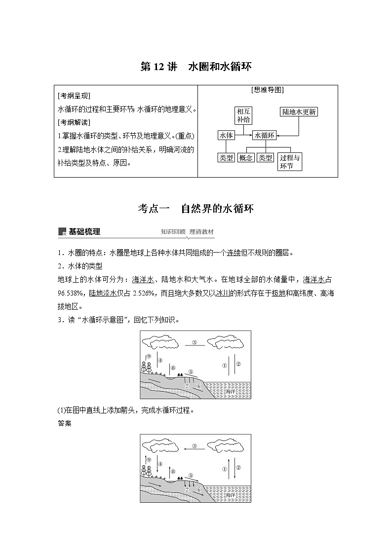 2020版地理新导学大一轮鲁教版讲义:第一册第三单元从地球圈层看地理环境第12讲01