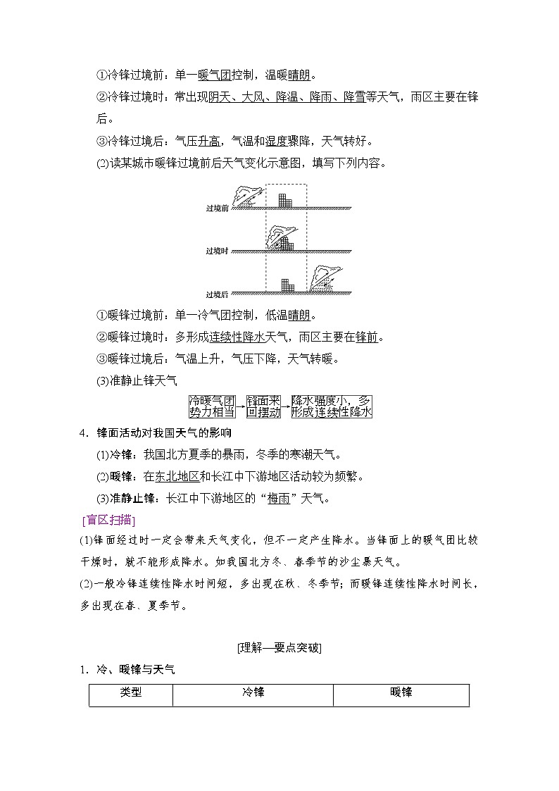 2019版《高三地理湘教版一轮复习系列优质讲练》讲练结合:第九讲常见的天气系统02