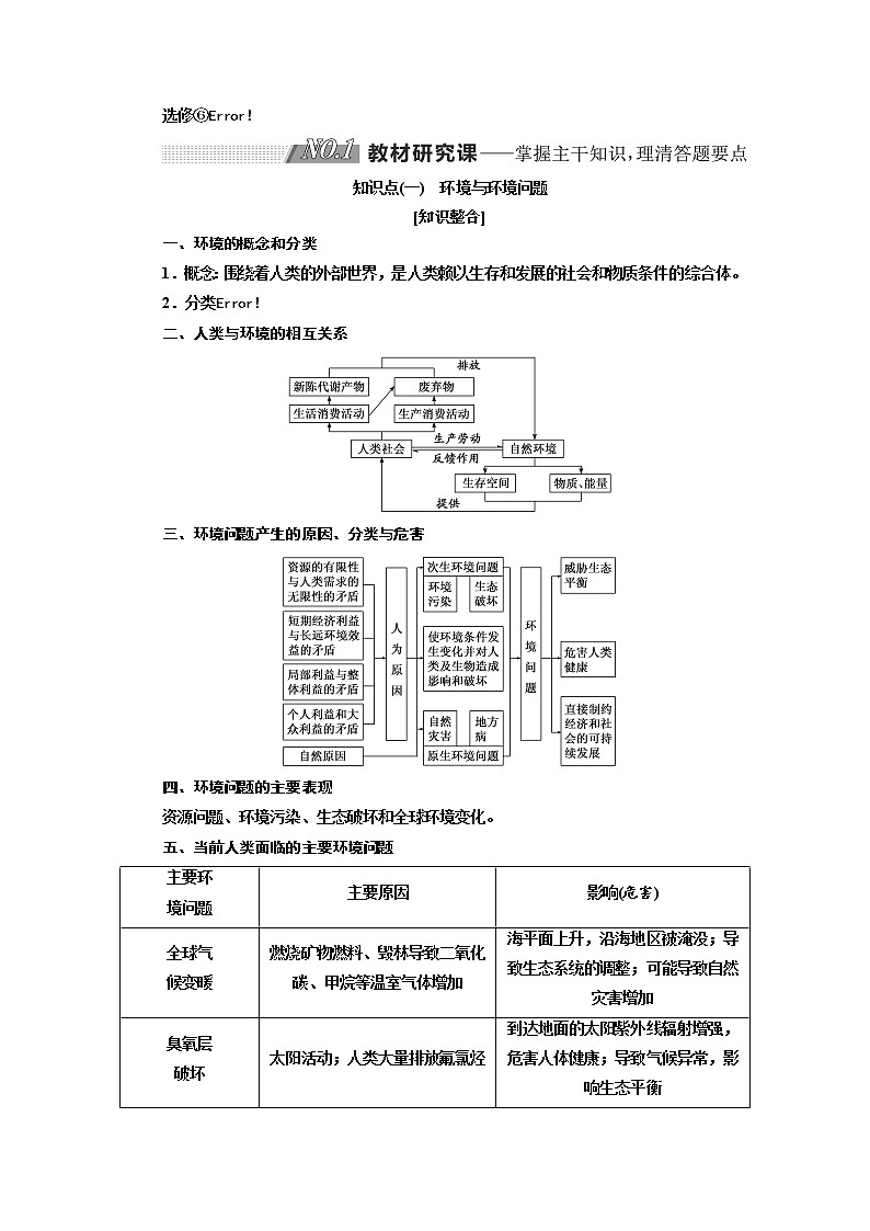 2020版高考地理新设计一轮复习江苏专版讲义:第四部分选考模块选修⑥环境保护01