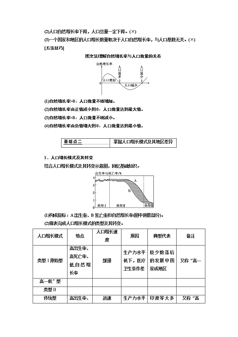 2020版高考新创新一轮复习地理通用版学案:第二部分第一章第一讲 人口的数量变化和人口的合理容量02