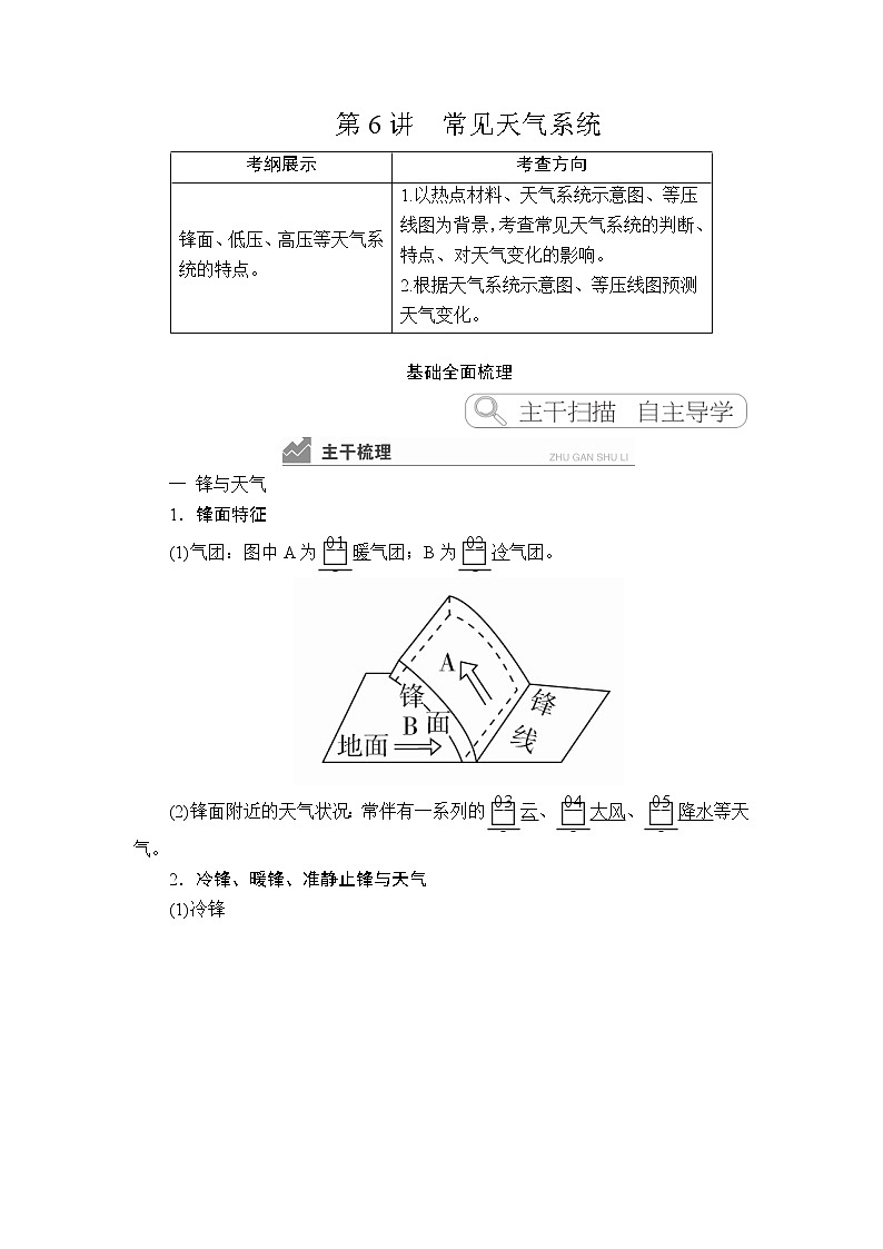 2020高三地理一轮复习提分教程(湘教版)讲义:必修1第2章自然环境中的物质运动和能量交换第6讲01