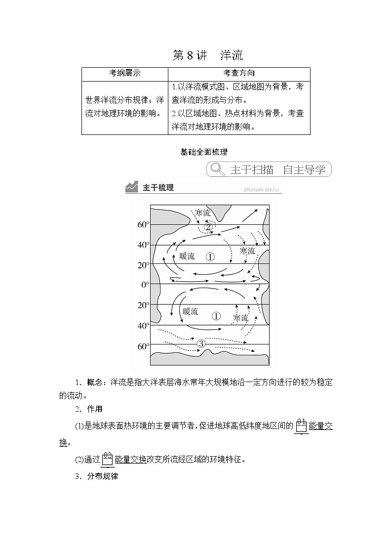 2020高三地理一轮复习提分教程(湘教版)讲义:必修1第2章自然环境中的物质运动和能量交换第8讲01