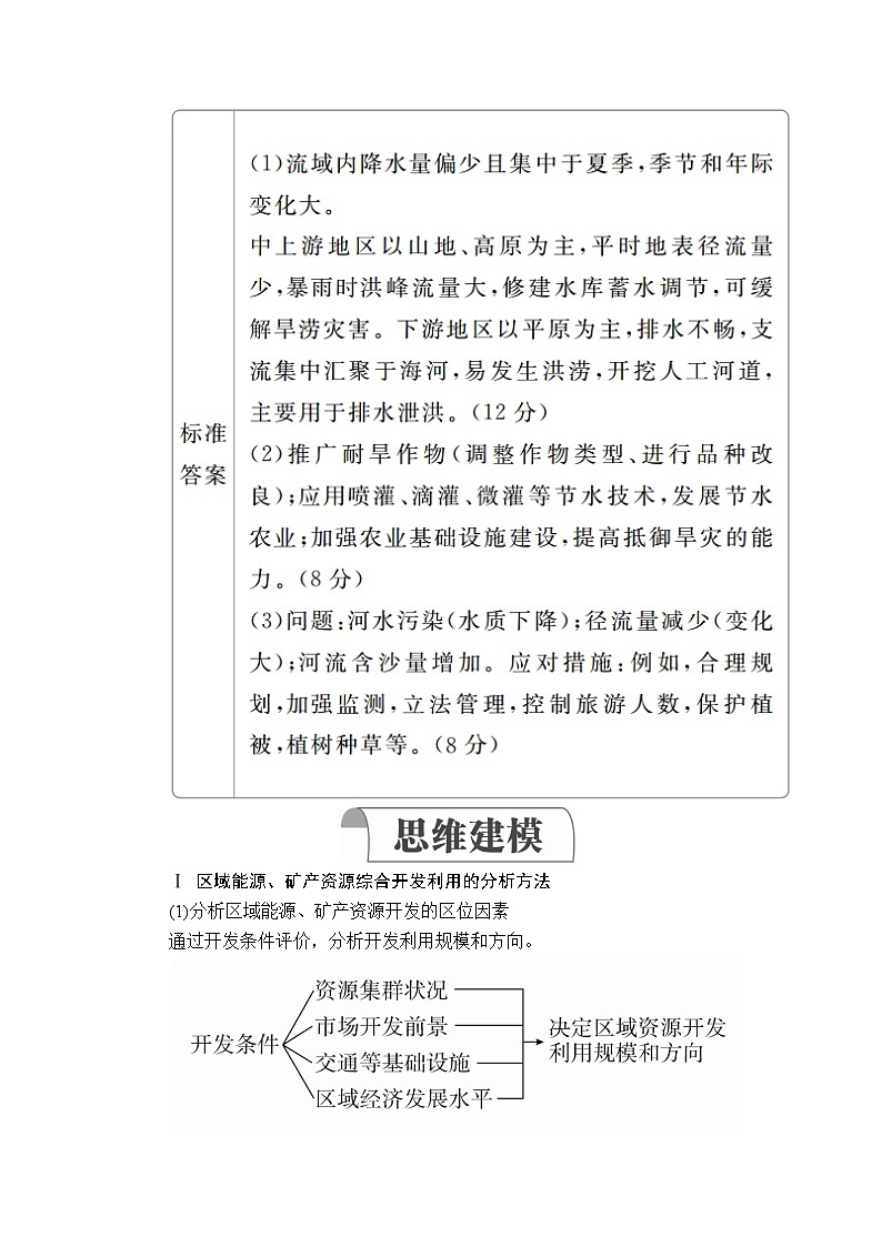 2020高三地理一轮复习提分教程(湘教版)讲义:必修3第2章区域可持续发展规范答题1603
