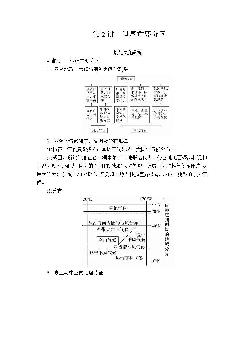2020高三地理一轮复习提分教程(湘教版)讲义:世界地理第2讲01