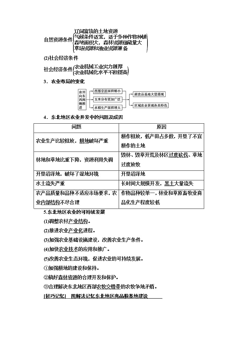 2020版新一线高考地理(中图版)一轮复习教学案:第3部分第10章第3讲 中国东北地区农业的可持续发展02