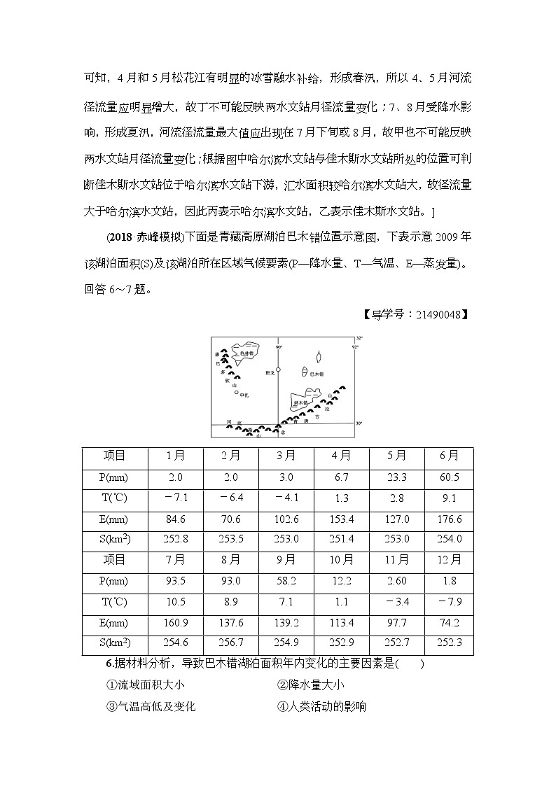 2019届高考地理一轮复习课后集训10《自然界的水循环和水资源的合理利用》(含解析)第3页