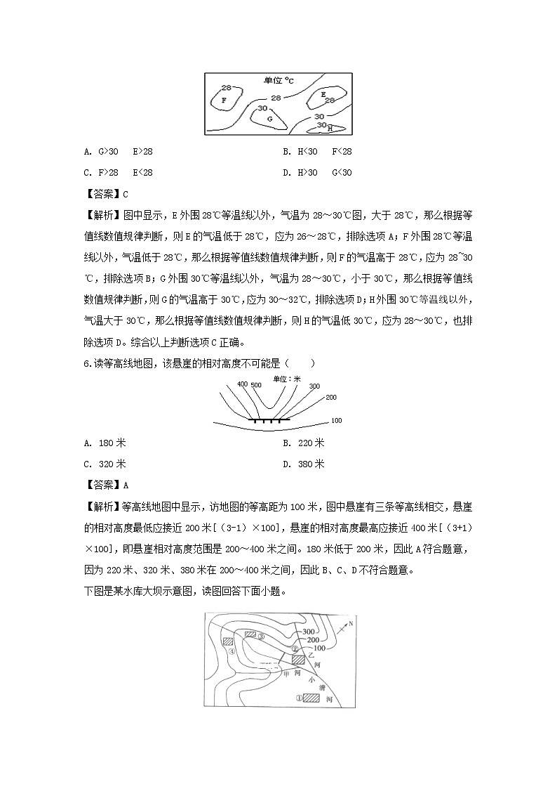 【地理】吉林省长春市榆树市第一高级中学2018-2019学年高二下学期第一次月考试卷(解析版)03