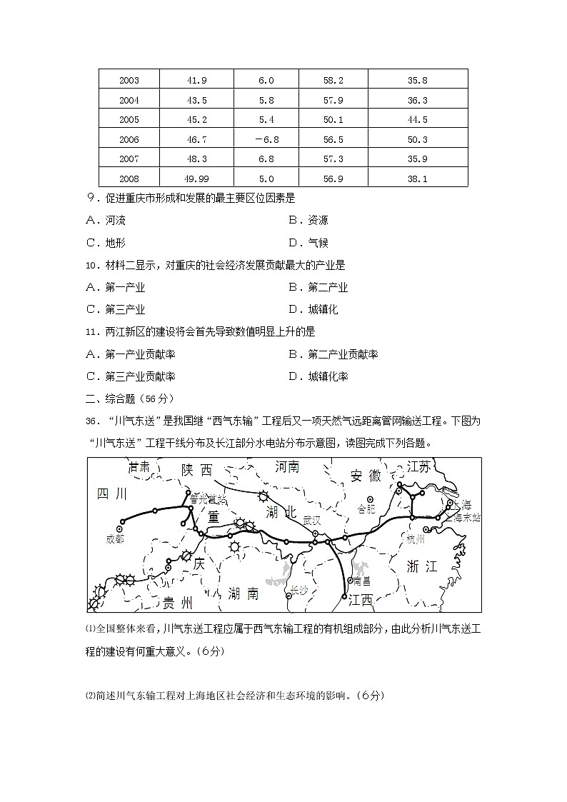 【地理】广西容县杨梅中学2019-2020学年高二上学期周测(2019.11.12)(解析版)第3页