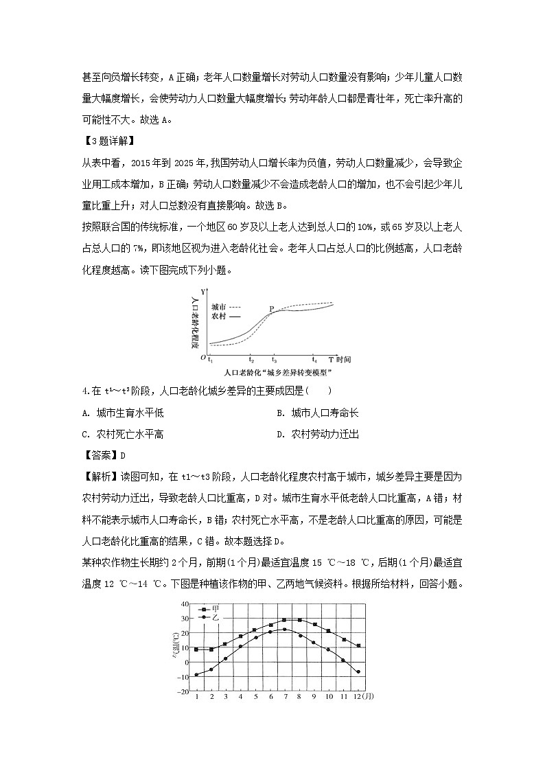 【地理】黑龙江省鹤岗市第一中学2019-2020学年高二上学期开学考试(8月)试题(解析版)第2页