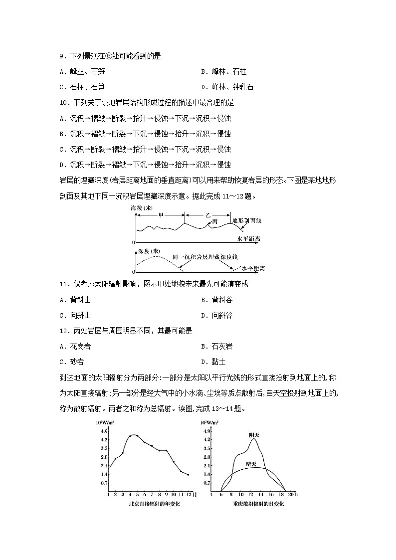 【地理】江苏省扬州市江都区大桥高级中学2020-2021学年高二上学期学情调研(一)试题03