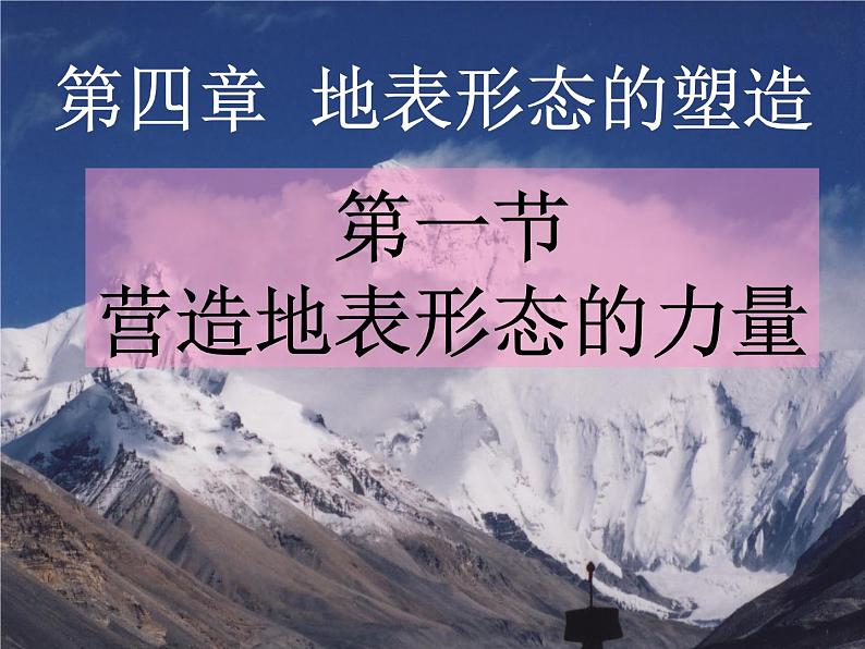 人教版高中地理必修一:4.1营造地表形态的力量课件01