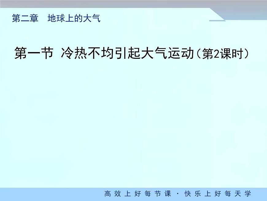 《冷熱不均引起大氣運動》優(yōu)質課件（第2課時）第1頁