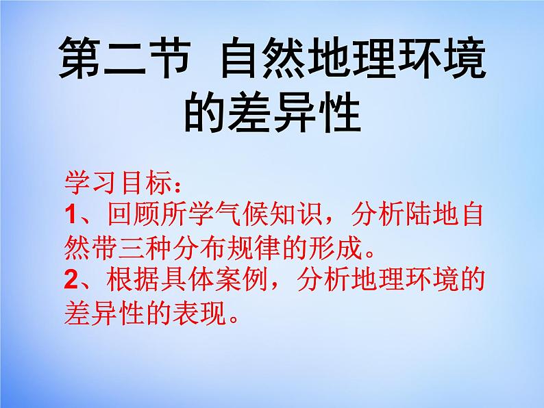 高中地理人教版必修1 5.2自然地理环境的差异性课件(共24 张PPT)03